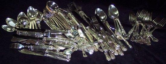 Appraisal: A collection of Kings pattern E P N S cutlery