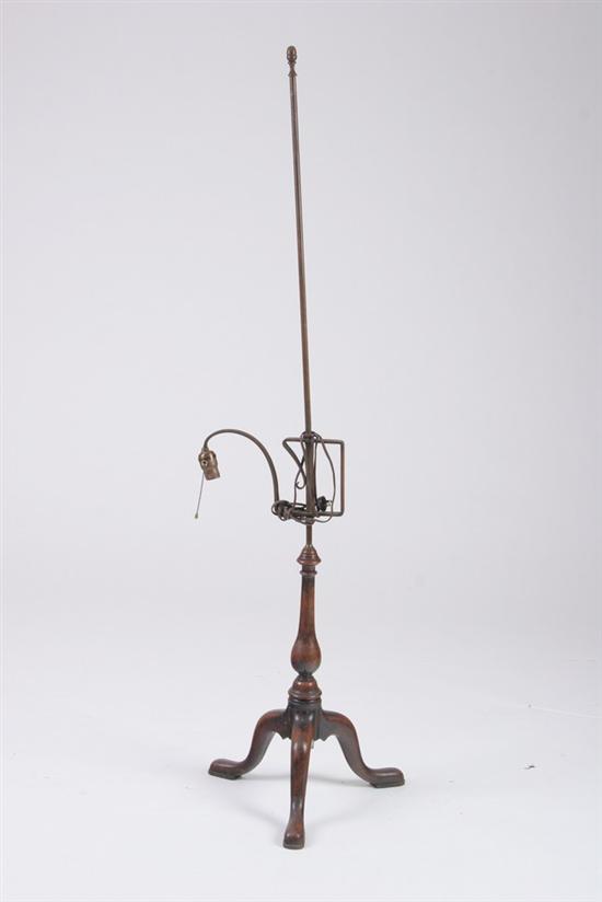 Appraisal: ENGLISH GEORGIAN FLOOR LAMP th century and later mahogany Finial-topped