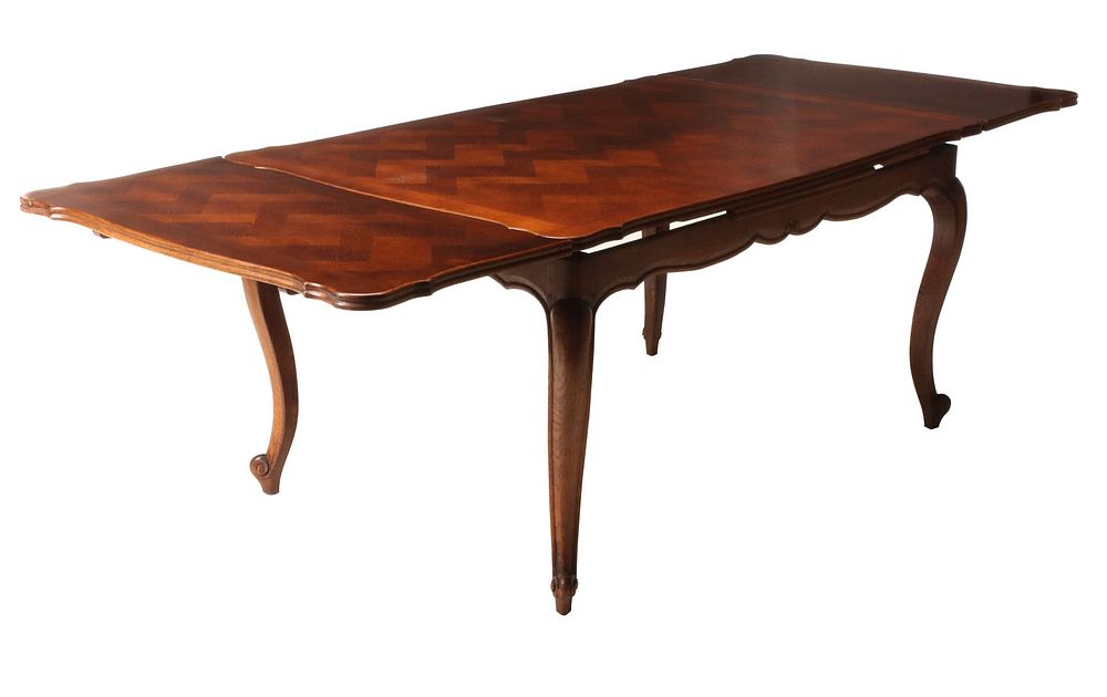 Appraisal: AN EARLY TH CENTURY FRENCH PARQUETRY TOP TABLE The oak