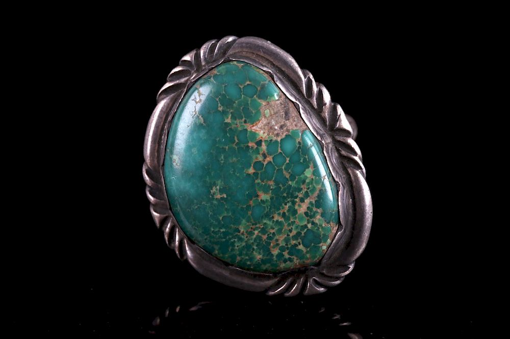 Appraisal: Old Pawn Pilot Mountain Turquoise Ring For your bidding pleasure