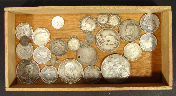 Appraisal: Collection of mixed British silver coinage predominantly pre-