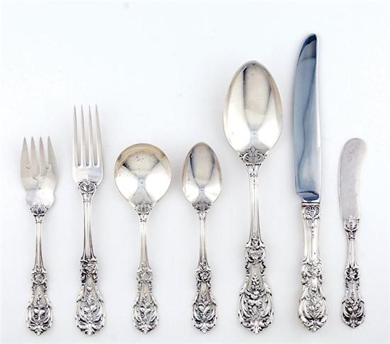 Appraisal: Reed Barton sterling flatware circa Francis I pattern consisting of