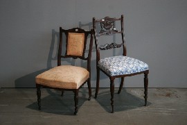 Appraisal: A pair of parlour chairs