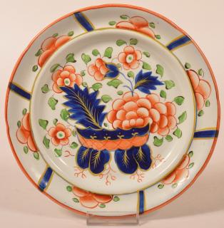 Appraisal: Gaudy Dutch War Bonnet Pattern China Plate Gaudy Dutch War