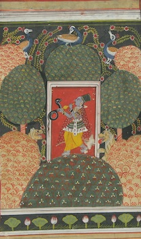 Appraisal: An Indian Painting of Krishna ca th Century Pigments on