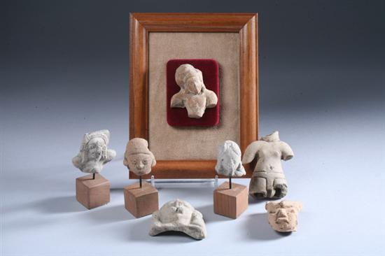 Appraisal: COLLECTION OF PRE-COLUMBIAN POTTERY HEADS