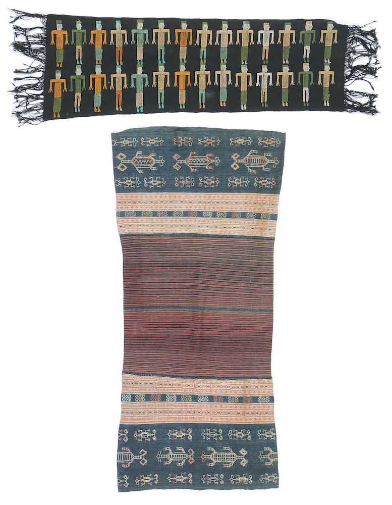 Appraisal: Old West Timor Textiles Man's headcloth cotton with supplementary weaving