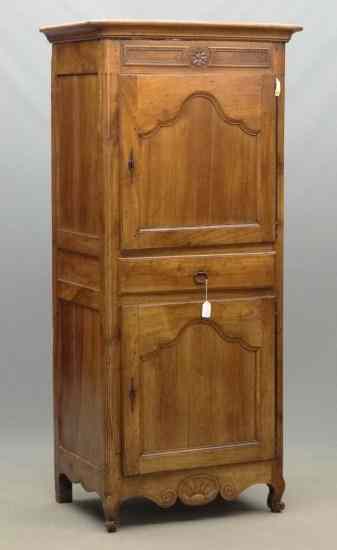 Appraisal: th c country French wall cupboard '' W '' D