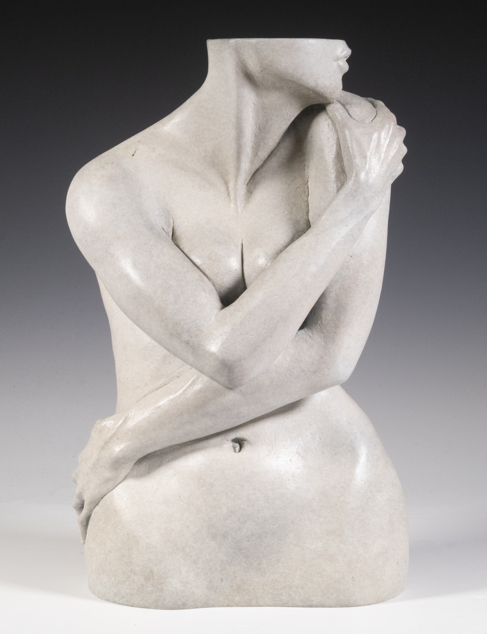 Appraisal: SHERRY TIPTON US CONTEMPORARY Embrace painted bronze sculpture unsigned interior