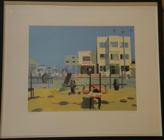 Appraisal: Peter Blake Limited edition print Weight lifter h w in