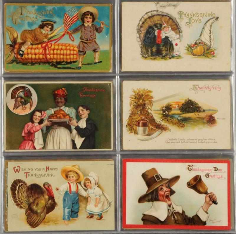 Appraisal: Lot of Thanksgiving Postcards Nice selection includes Brundage Muller etc