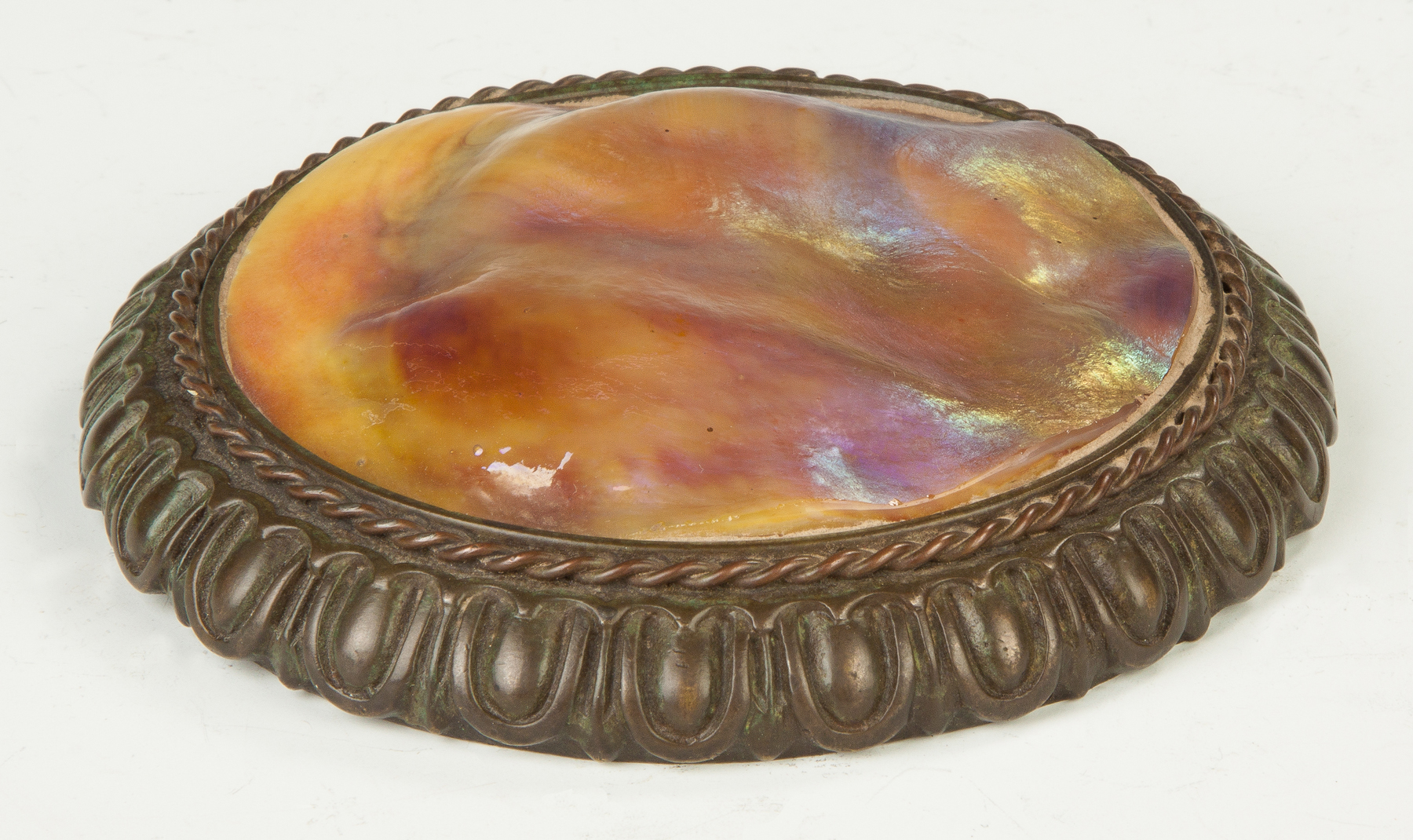 Appraisal: Tiffany Studios Bronze and Turtleback Paperweight Early th century Sgn