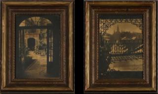 Appraisal: Eugene Delcroix - French Quarter Patio and Through a Frame