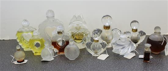 Appraisal: Sale Lot A Collection of Fifteen French Glass Perfume Bottles