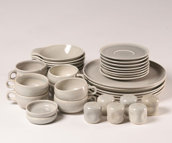 Appraisal: Russel Wright American Modern Granite Grey Dinner Plates Cups Saucers