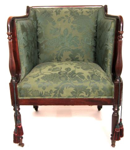 Appraisal: Carved Regency style mahogany bergere th century H in