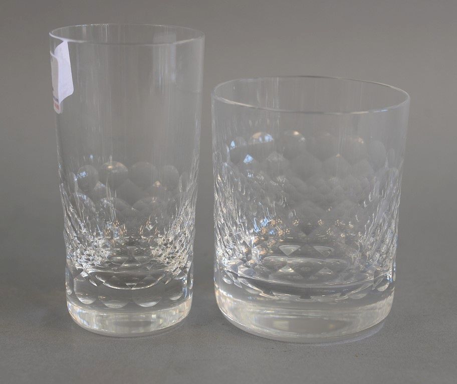 Appraisal: Two sets of Baccarat glasses to include eleven tall goblets