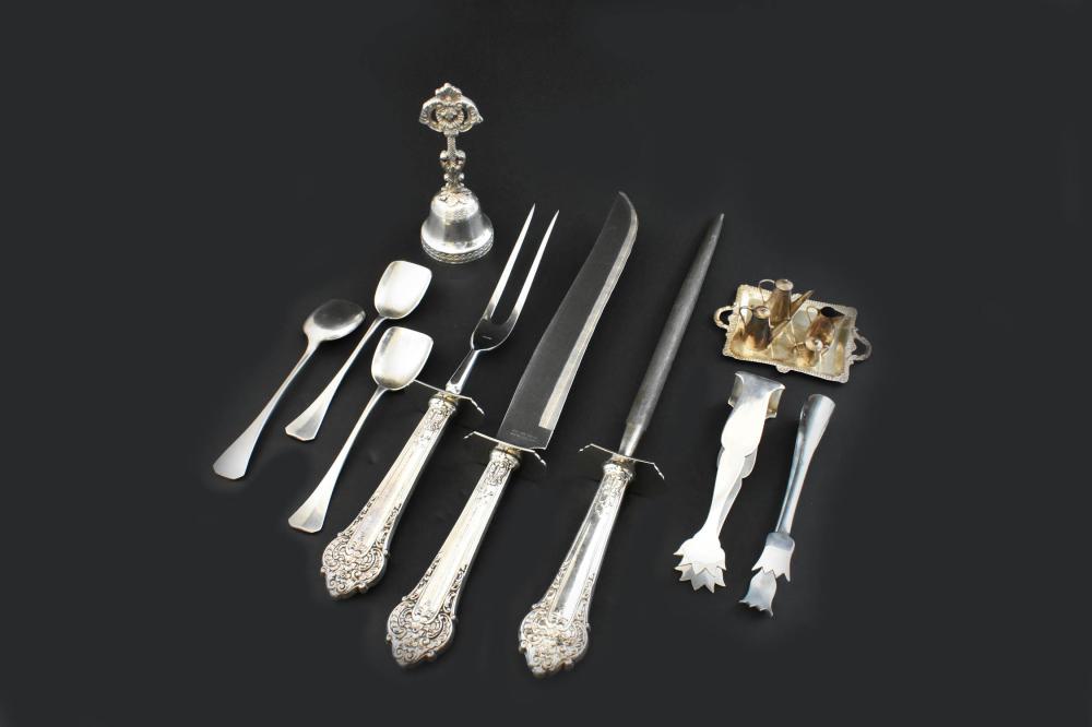 Appraisal: VARIOUS SILVER TABLE AND CABINET ITEMSMost Continental variously marked Comprising