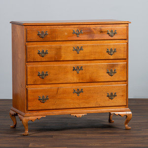 Appraisal: A Queen Anne Cherrywood Chest of Drawers Likely Connecticut Second-Half