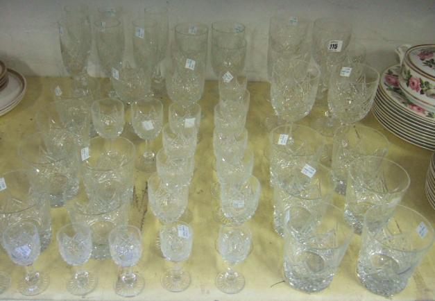 Appraisal: A part suite of Baccarat cut crystal stem ware including