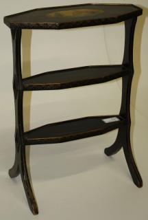 Appraisal: Folk Art Three Tier Sewing Stand Late th c three