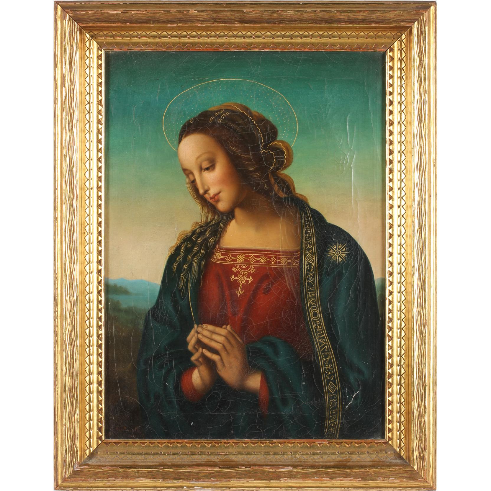 Appraisal: after Perugino It th th c Virgin in Adoration oil