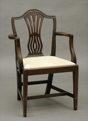 Appraisal: Federal-Style Mahogany Armchair x x in