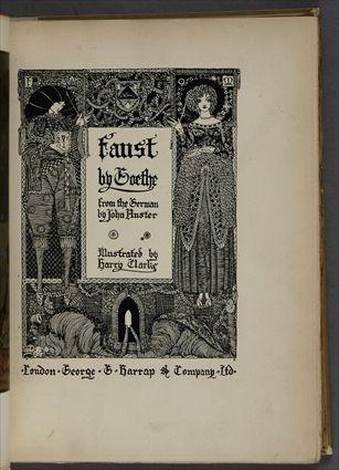 Appraisal: HARRY CLARKE GOETHE FAUST London TO of copies signed by