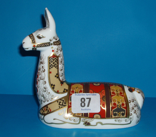 Appraisal: Royal Crown Derby Llama Boxed