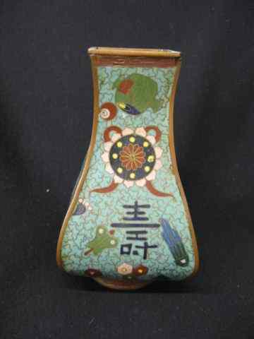 Appraisal: Chinese Cloisonne Vase signed objects bird decor '' excellent