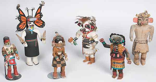 Appraisal: Hopi Katsinas lot of sizes range from in to in