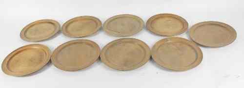 Appraisal: Nine turned beech platters cm diameter