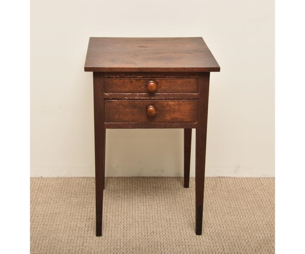 Appraisal: Hepplewhite walnut two-drawer stand circa 'h x w x d