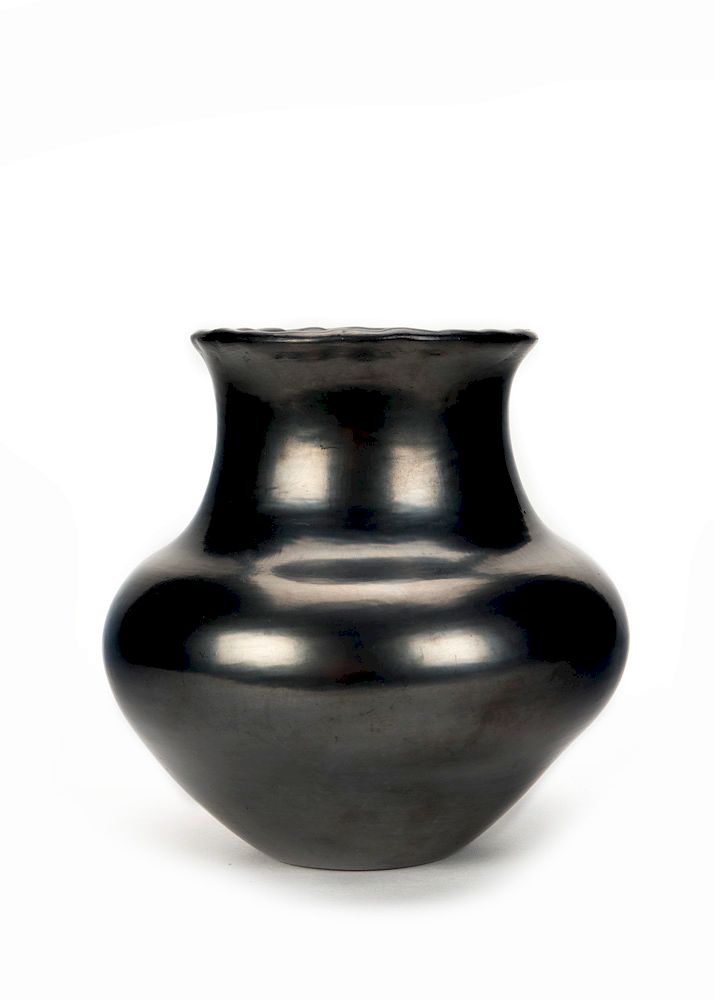 Appraisal: Maria Martinez - Black Vase Maria Martinez - Black Vase