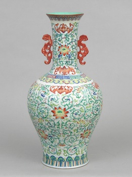 Appraisal: A Large Chinese Porcelain Vase ca th Century A large