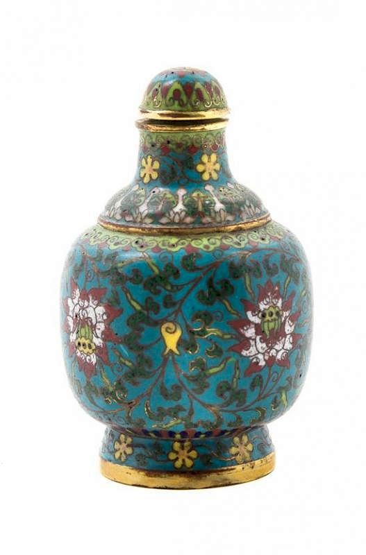 Appraisal: A Cloisonne Enamel Snuff Bottle Height inches A Cloisonne Enamel