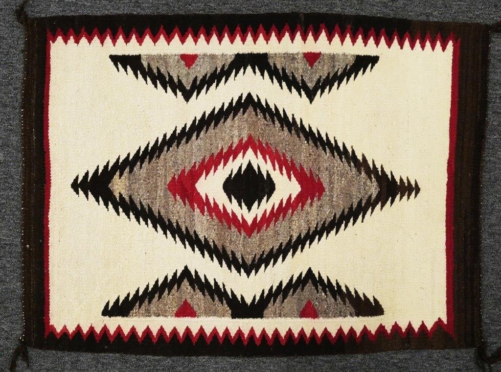 Appraisal: Native American Ganado style Navajo Rug Southwestern hand woven rug