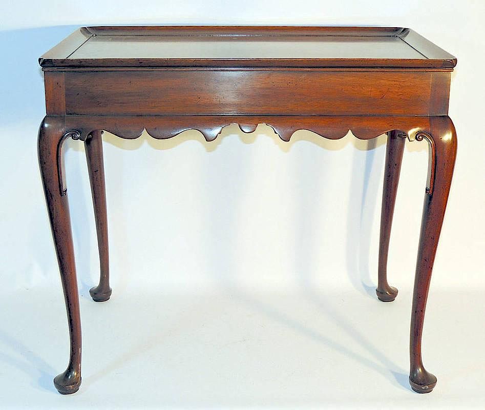 Appraisal: Kittinger CW Mahogany Tea Table With two candle slides -