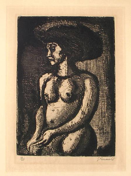 Appraisal: Georges Rouault Fille au Grand Chapeau from Reincarnations du P