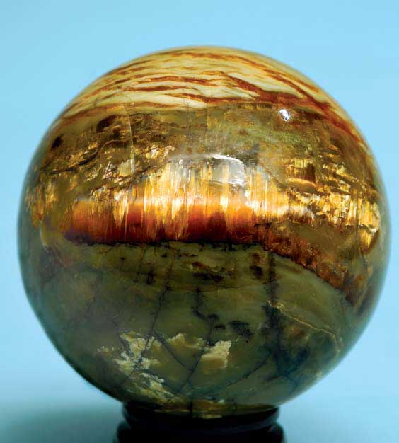 Appraisal: TIGERS EYE SPHERE Arizona Golden areas with a satin sheen