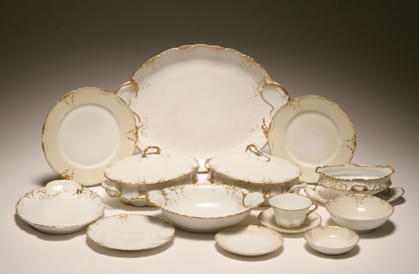 Appraisal: Large Haviland china service with gilt trim pcs each dinner