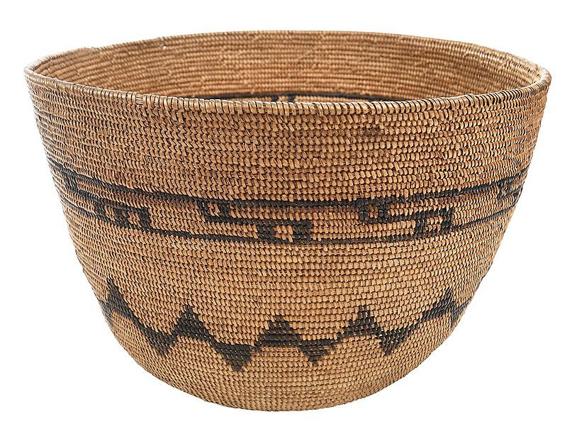 Appraisal: Large California Mission Coiled Storage Basket late th early th