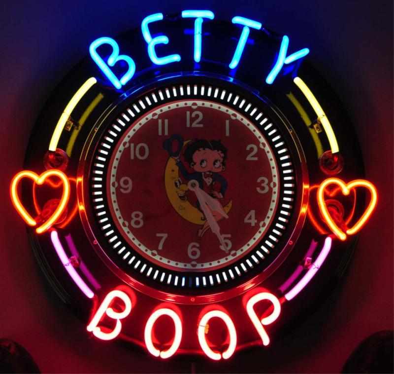 Appraisal: Betty Boop Neon Clock Description Working Condition Excellent Size Dia