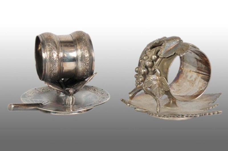 Appraisal: Lot of Figural Napkin Rings Description Includes a napkin holder