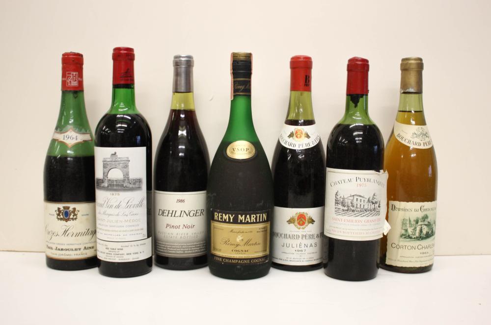 Appraisal: FIFTEEN BOTTLES OF VINTAGE FRENCH WINES Bouchard Pere Fils Corton-Charlemage