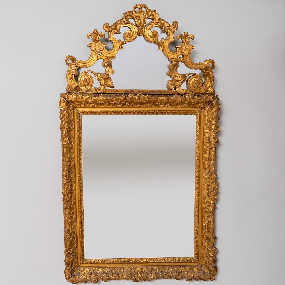 Appraisal: R gence Style Giltwood Mirror Adapted ft in x in