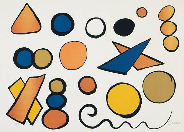 Appraisal: Alexander Calder American - Alphabet et Serpent Lithograph printed in