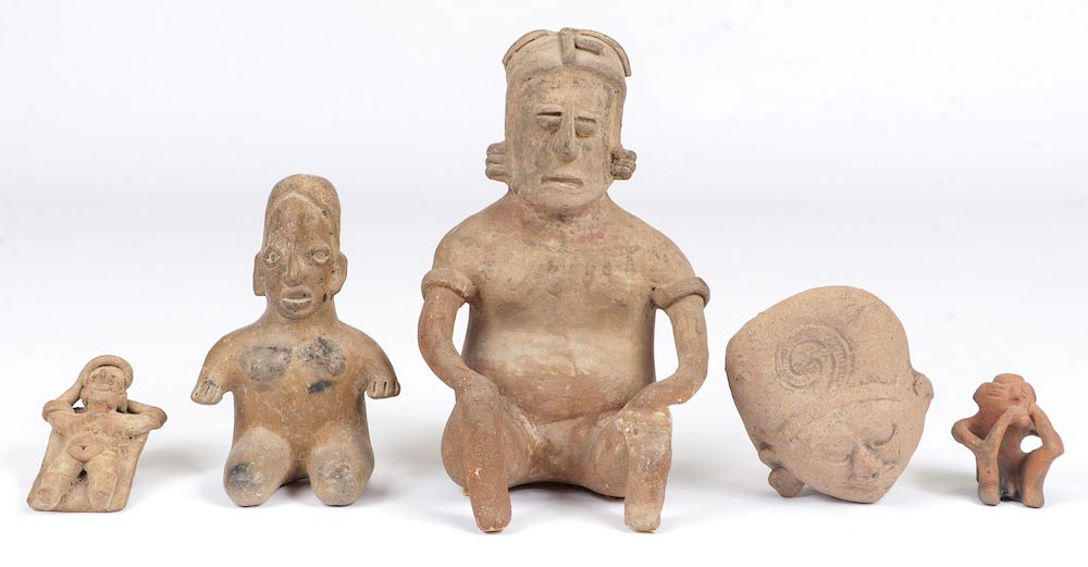 Appraisal: Group of Pre Columbian Pottery Figures Group of Pre Columbian