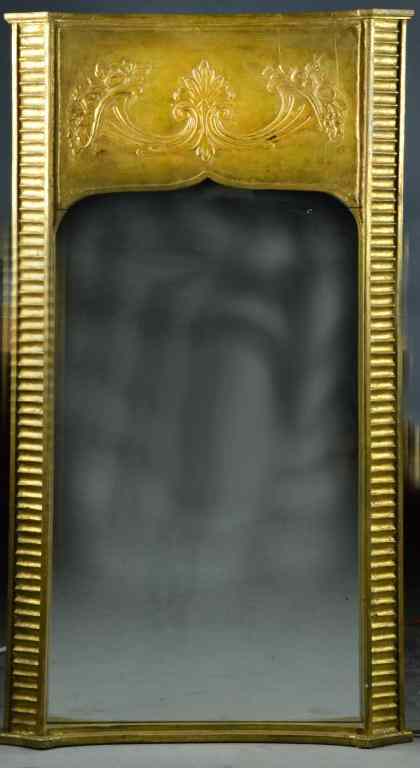 Appraisal: Gilt Wood Hall Mirror - ItalyLarge rectangular carved gilt mirror