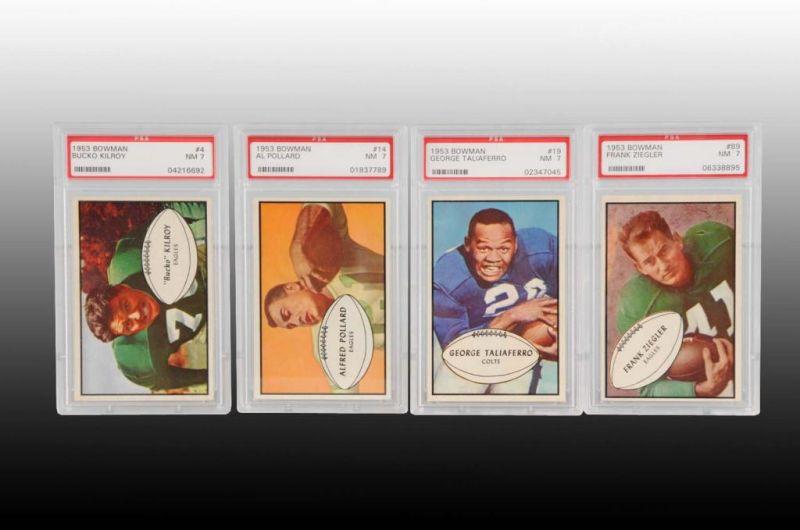 Appraisal: Lot of Bowman Football Cards Description Contains Bucko Kilroy Alfred